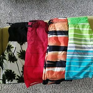 4 pairs of boys swim trunks